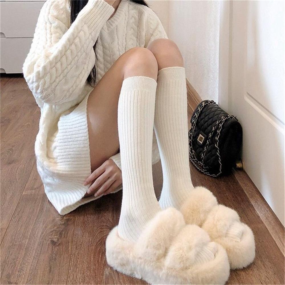 Sock Women Solid Color Stockings Fashionable Simple Jk College Style Soft Comfortable Sweat Absorbing Breathable Casual Socks