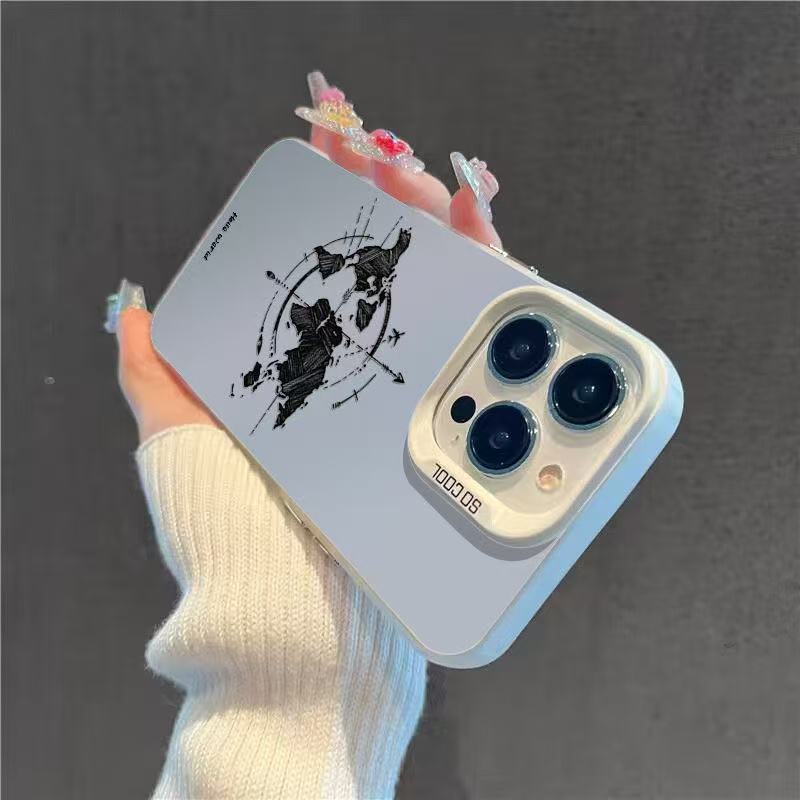 World Map Phone Case For iPhone 16 E 15 14 13 12 11 Pro Max Plus Mini X XS XR SE 2020 2022