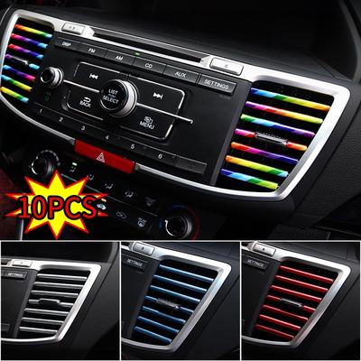 Strisce di rivestimento per prese d'aria per auto multicolori Striscia decorativa per auto stile U Interni Car Styling fai da te Accessori per auto universali
