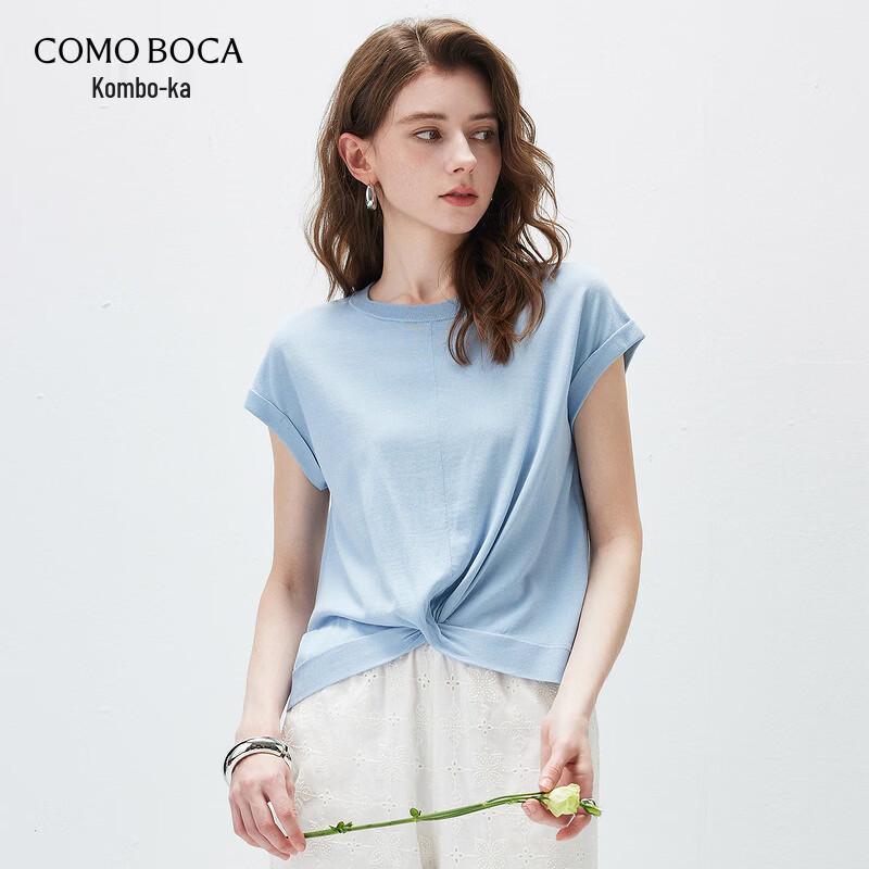 KEMENG BOKA Women s Short Sleeve Knitted T-shirt M