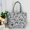 Women's Shoulder Bag Printing Pattern Small Canvas Shopping Bag Handbag Casual Bucket Female Outdoor Pocket
