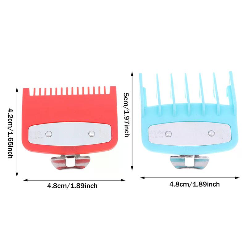 2Pcs Professional Hair Cutting Guide Comb Clipper Limit Comb Trimmer Cutting Styling Tools Attachment Compatible 1.5mm 4.5mm