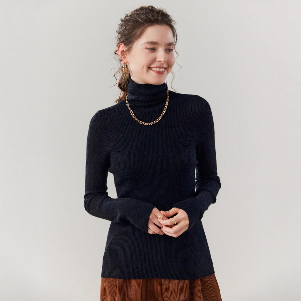 Seamless Cashmere Turtleneck Sweater - Slim Fit & Skin-Friendly for Autumn/Winter
