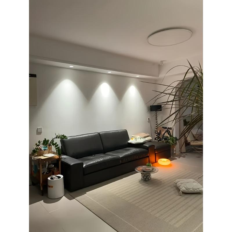 Circular Wall Lamp, Bedroom Touch Orange Bedside Lamp, Ambient Light