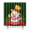 Christmas Shower Curtain Floor Mat Combination Four-Piece Set Bathroom Toilet Carpet Shower Room Mat Foot Mat