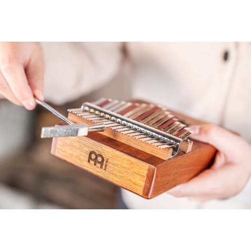 MEINL Sonic Energy Collection Electric Kalimba with Soundhole Pickup, Mahogany, 17 Keys, C Major Scale, PKL1708H (Includes Case, Bag, Cloth, and Tunin