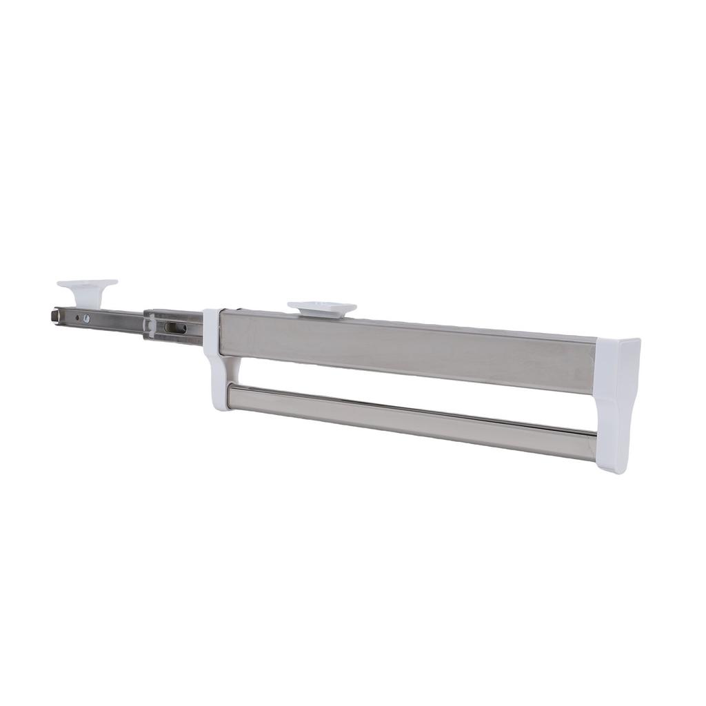 Barra Valet de Armário Extensível Aço Inoxidável Cabide de Roupa Trilho Deslizante para Calças Casacos 400mm 15,7 Polegadas