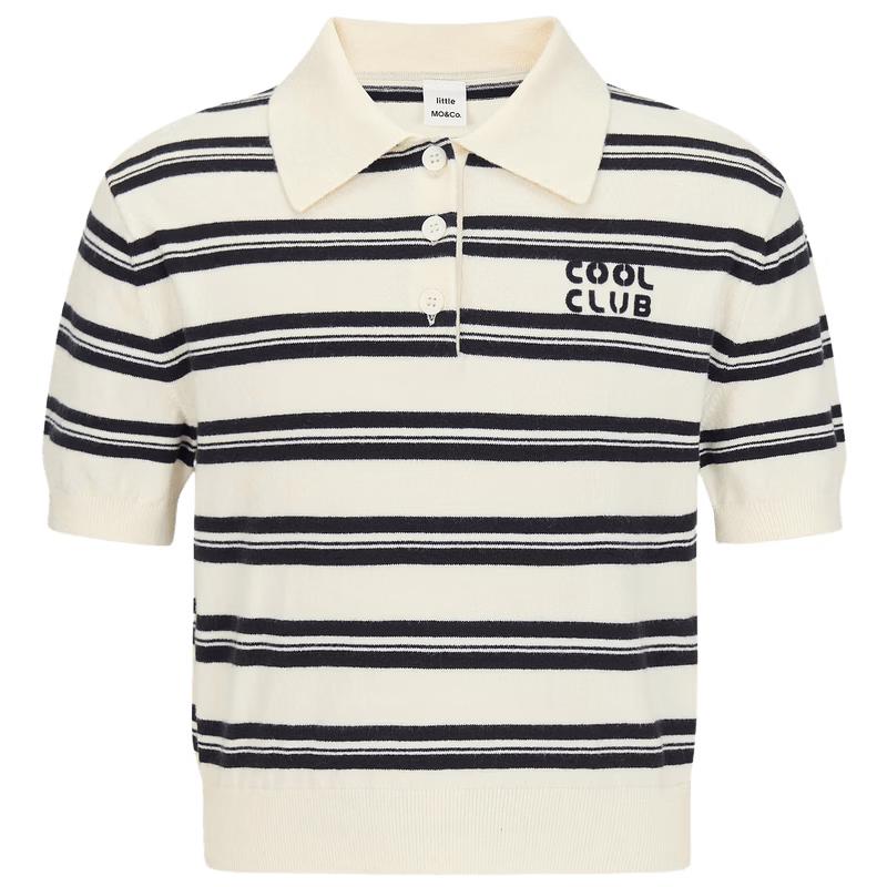 little MOCo. Kids  Striped Polo Shirt 130