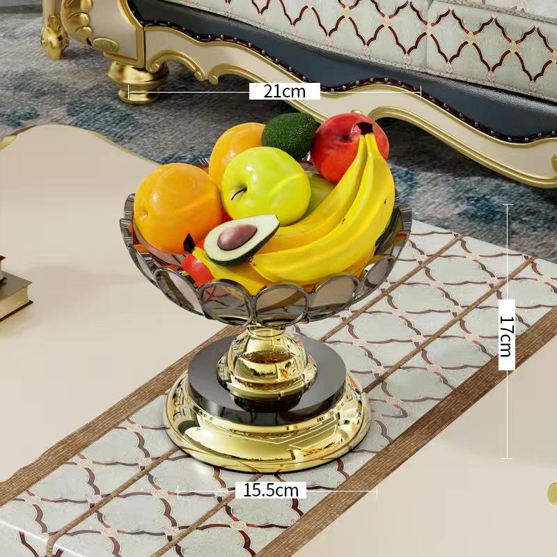 Modern European Rotating Fruit Bowl: Multi-layer Luxury Snack and Candy Plate for Living Room Coffee Table