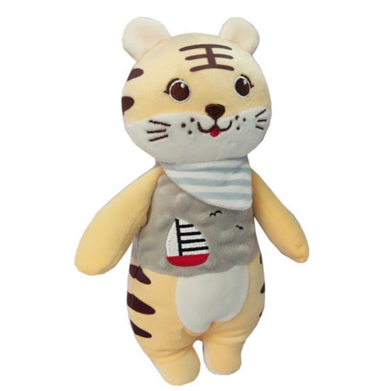 Plush Toy Adorable Appearance Super Soft 2 Styles Baby Plush Tiger Animal Chew Doll for Home