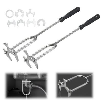 Llave de Baño Multitamaño Todo en Uno Juego de Llaves para Fregadero con Rotación de 360 Grados Espacios Estrechos Herramienta de Fontanería Duradera Herramienta para Ferretería de Baño