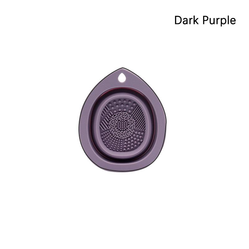 Silicone Foldable Makeup Brush Cleaner, Brush Scrubber Bowl, Portable Washing Tool Cosmetic Brush Cleaner