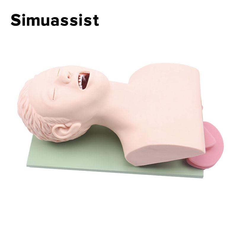 Electronic Adult Tracheal Intubation Model Oral Nasopharyngeal Human Airway Emergency Medical Nursing Training Mannequin without Controller