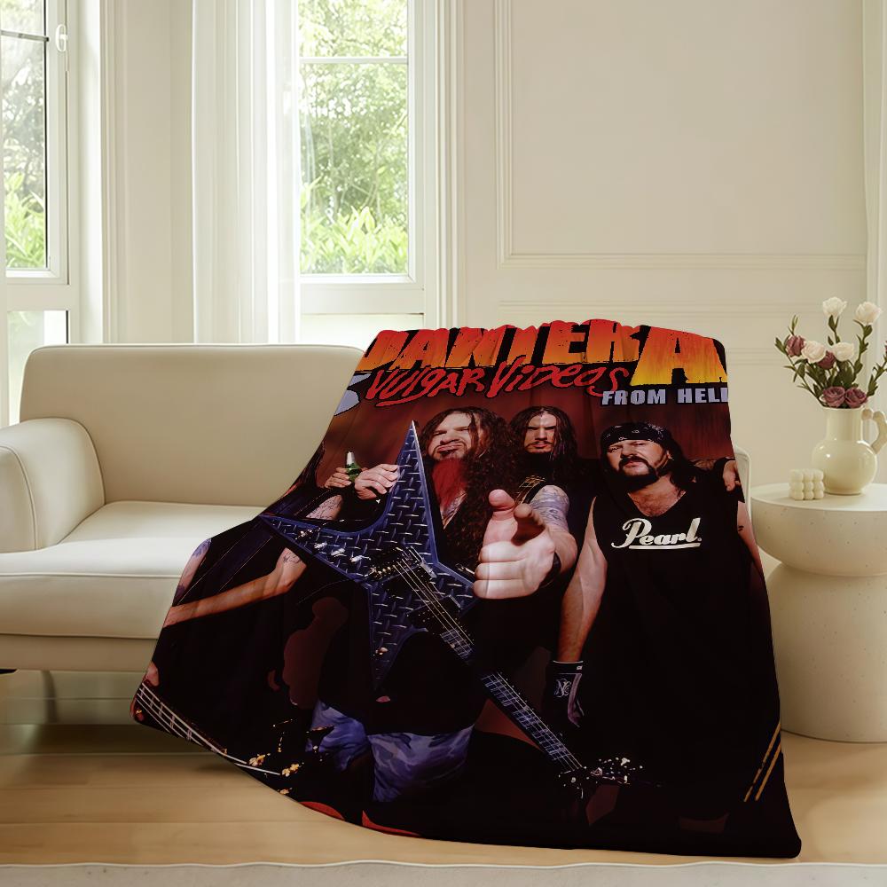 Rockband PPantera Decke für Sofa Büro Bett Flugzeug Reise Schlafen Lesen Entspannen Camping Weich und Warm