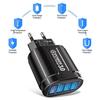 48W QC3.0 Quick Charger 4USB EU US Standard Travel Portable 4 Port Fast Charging Suitable For Android iPhone Xiaomi Other Devices
