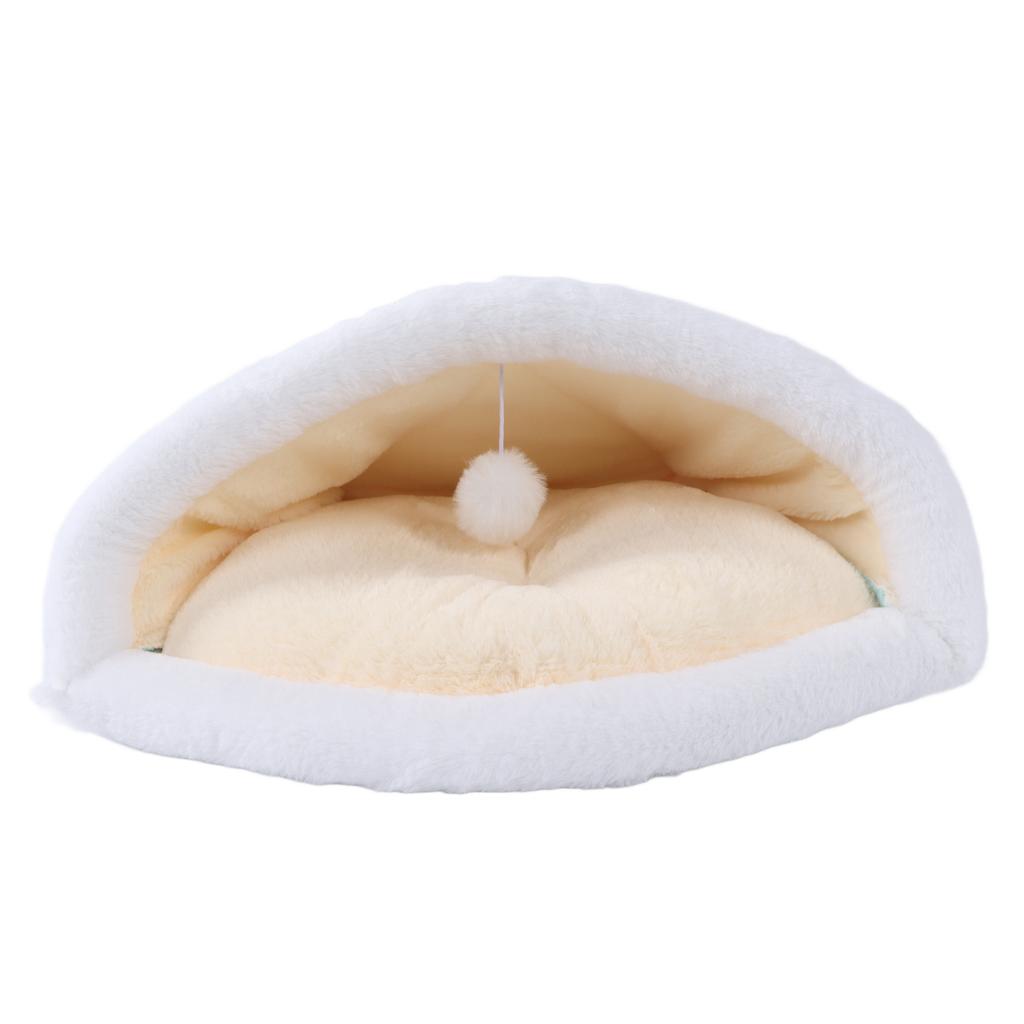 Cat Sleeping Bag Semi Closed Fluffy Soft Washable Cat Bed for Indoor Cats Puppy Kitty KittenMint Green