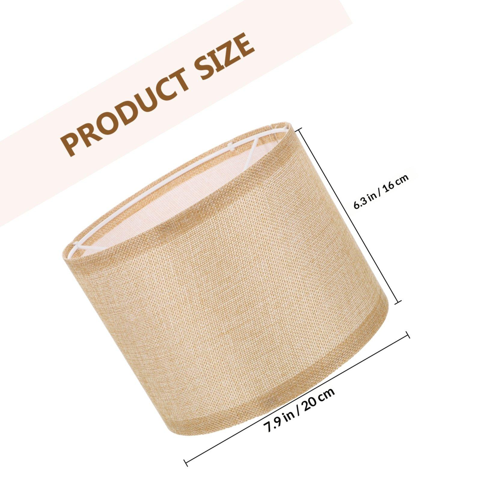 Linen Lamp Shade Replacement Drum Lampshade for Desk Table Floor Wall Lamp Soft Light Indoor Cover Lampshades for Desk Lamps светло-желтого