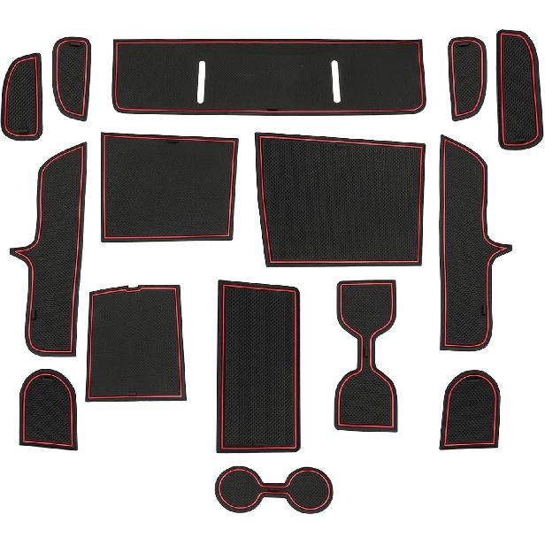 LUWU per Accessori Tucson 2024 - per Hyundai Tucson Limited 2022 2023 2024 Tappetini per Slot Porte 2024 Tucson Hybrid Sottobicchiere per Portabicchieri Centrale
