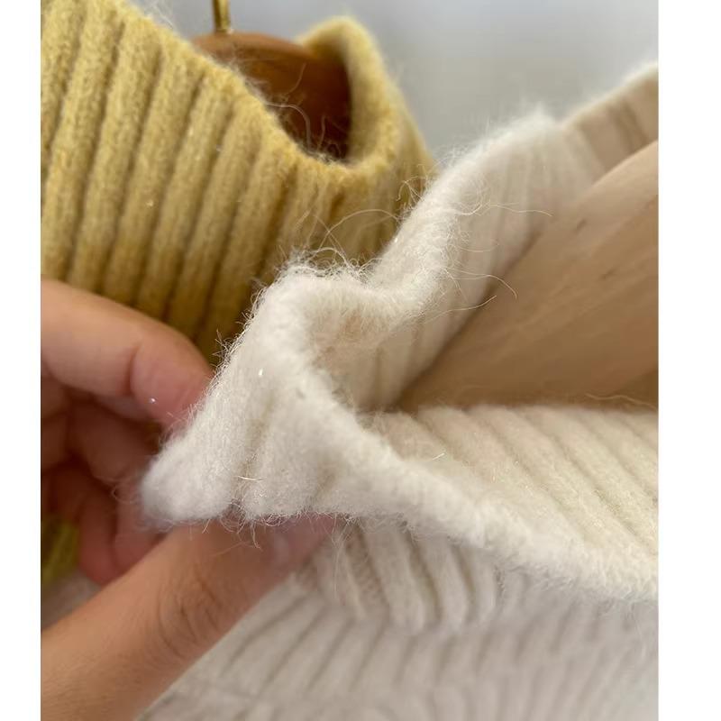 2024 New Women's Shiny Soft Turtleneck Sweater - Thick, Lazy Style, Loose Knitted for Autumn and Winter