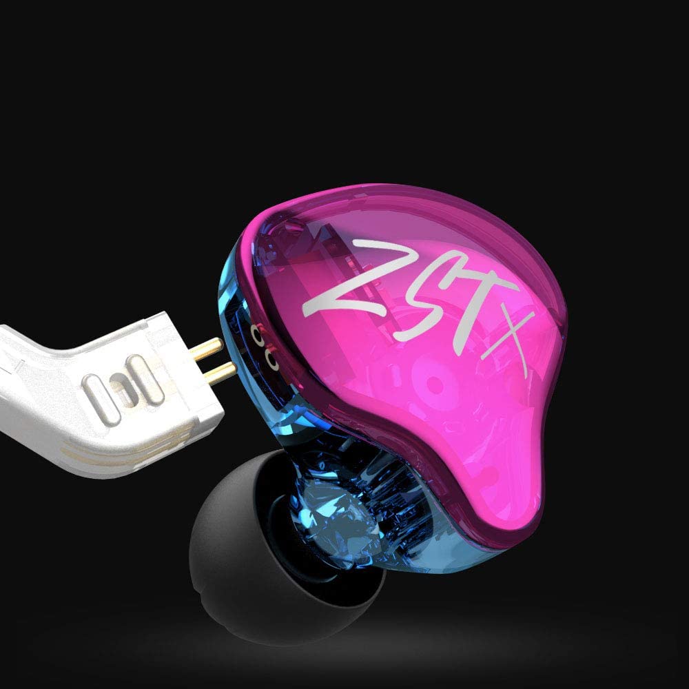 KZ ZSTX (1DD+1BA) Hybrid HIFI Earphones with a 10mm Composite Dynamic Driver and an Original 30095 Balanced Armature Driver, Upgraded 100-Core