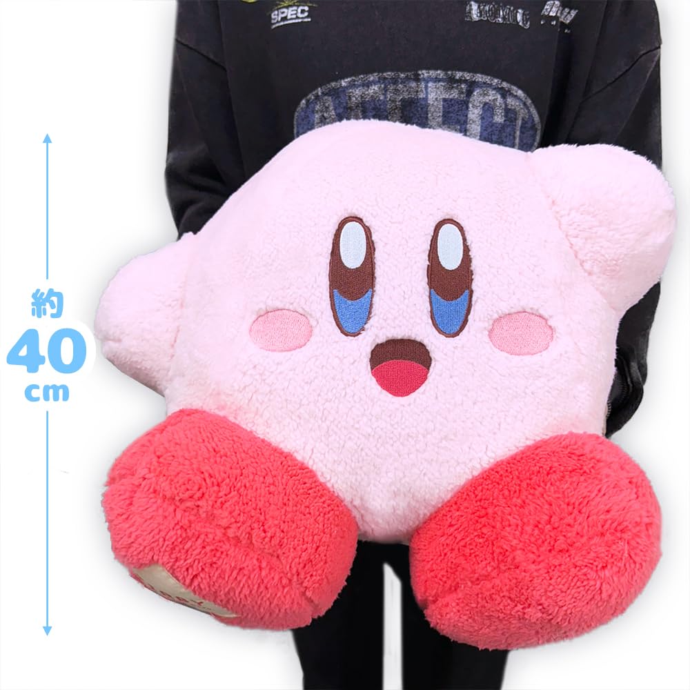 Kirby of the Stars Hugging Fluffy Big Plush Toy, Approx. 28cm, Includes Toy Diamond