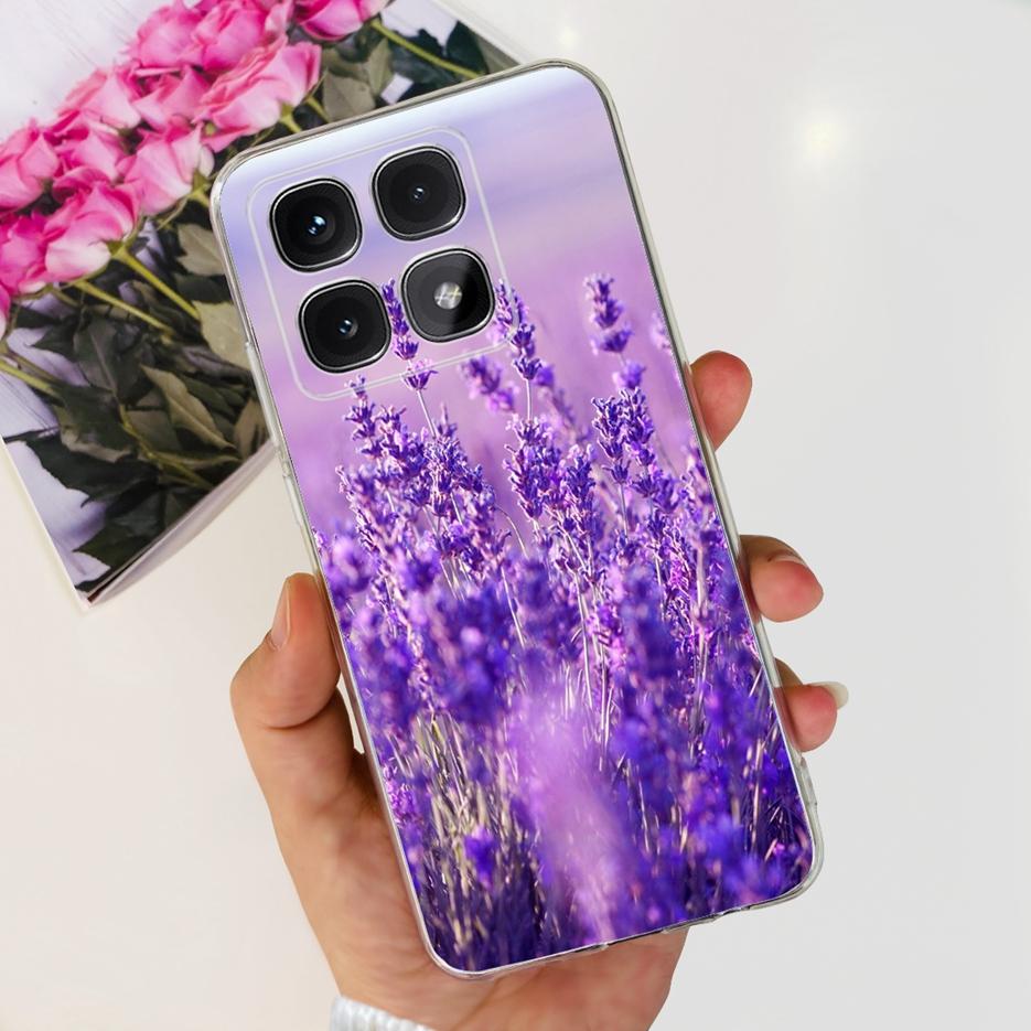 For Xiaomi 14T Pro Case Stylish Flowers Painted Cover 6.67'' Clear Silicone Phone Case For Xiaomi Mi 14T 14TPro Mi14T Soft Shell