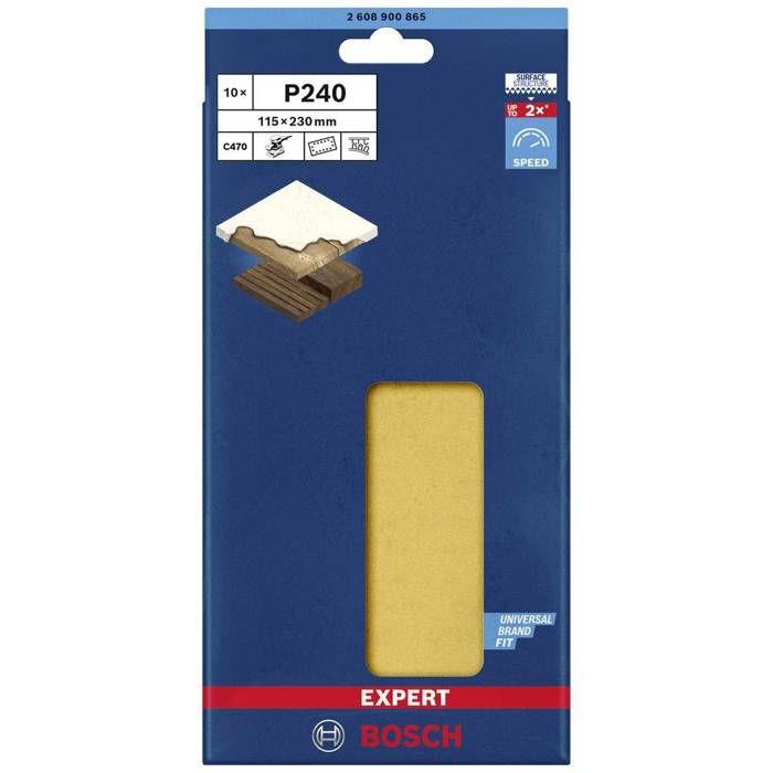 Bosch Accessories EXPERT C470 2608900865 Papier abrasif pour ponceuse vibrante perforé Grain 240 (L x l) 230 mm x 115 m