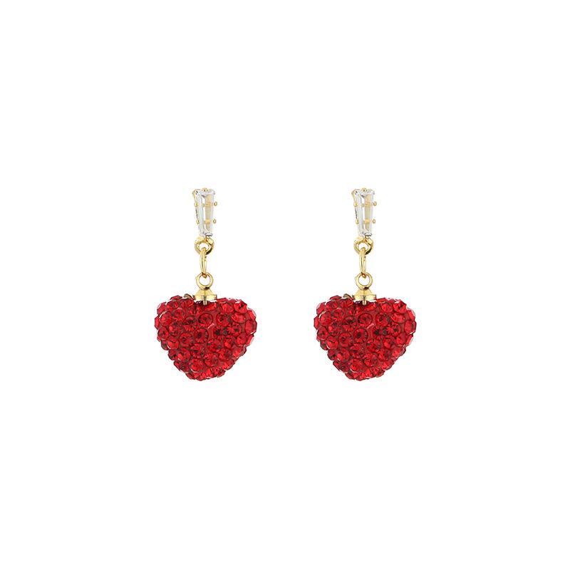 

Red Auspicious Pearl Rhinestone Zodiac Stud Earrings for Women