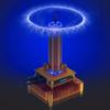 For Musical Tesla Coil Wireless Music Plasma Speaker Plasma Music Tesla Coil Module Golden With Acrylic Shell EU/US Plug DC8-32V
