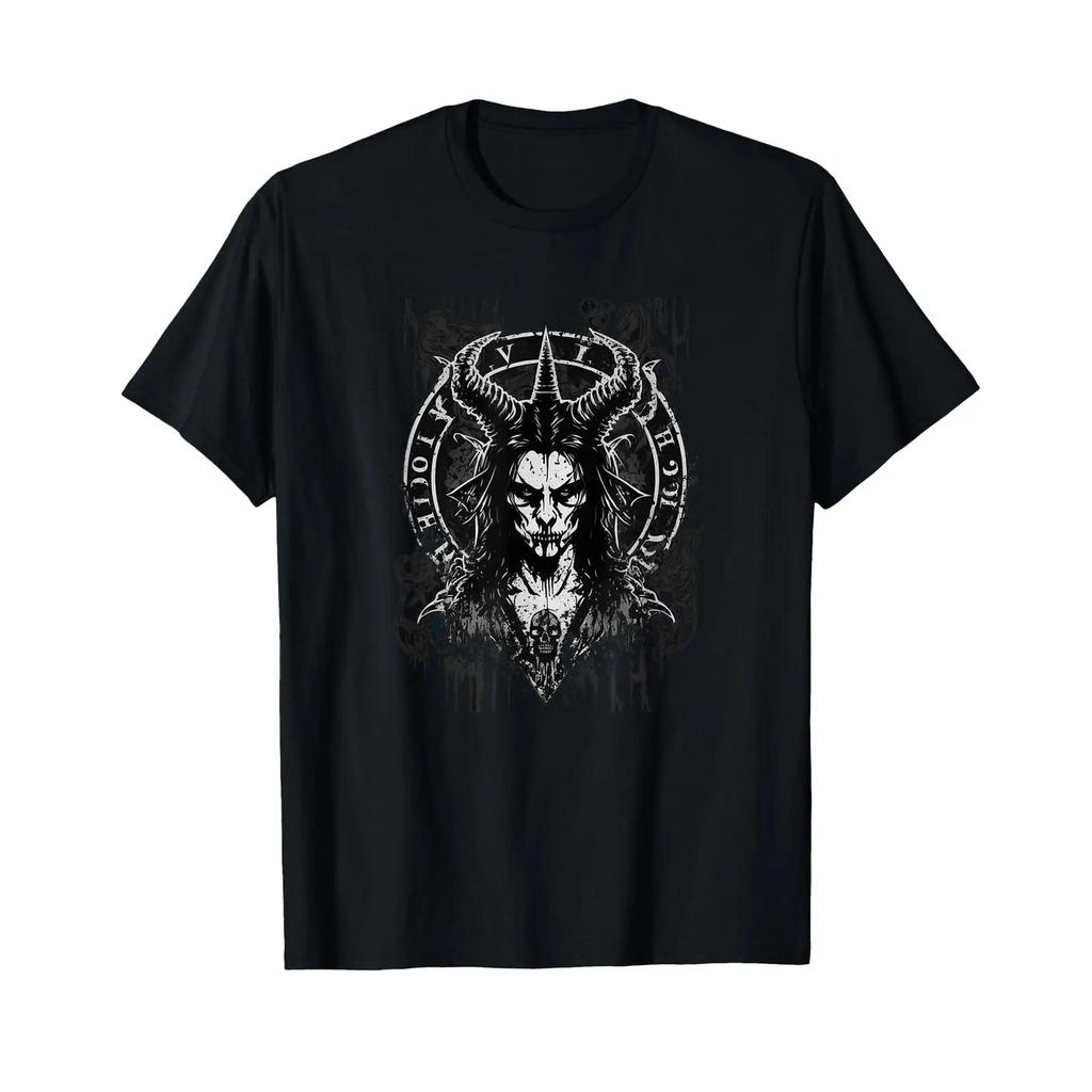 Gothic Aesthetic Occult Unholy Grunge Emo Punk Satanic T Shirt Vintage Streetwear Comfortable Breathable Stylish Homme