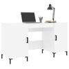 VidaXL Bureau Blanc brillant 140x50x75 cm Bois d'ingénierie 829550