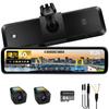 PORMIDOAUTO PRD8XC Mirror Dash Cam (60fps Front/Rear, IMX462, 11" 1200 Cd/m² Display, Built-in GPS)