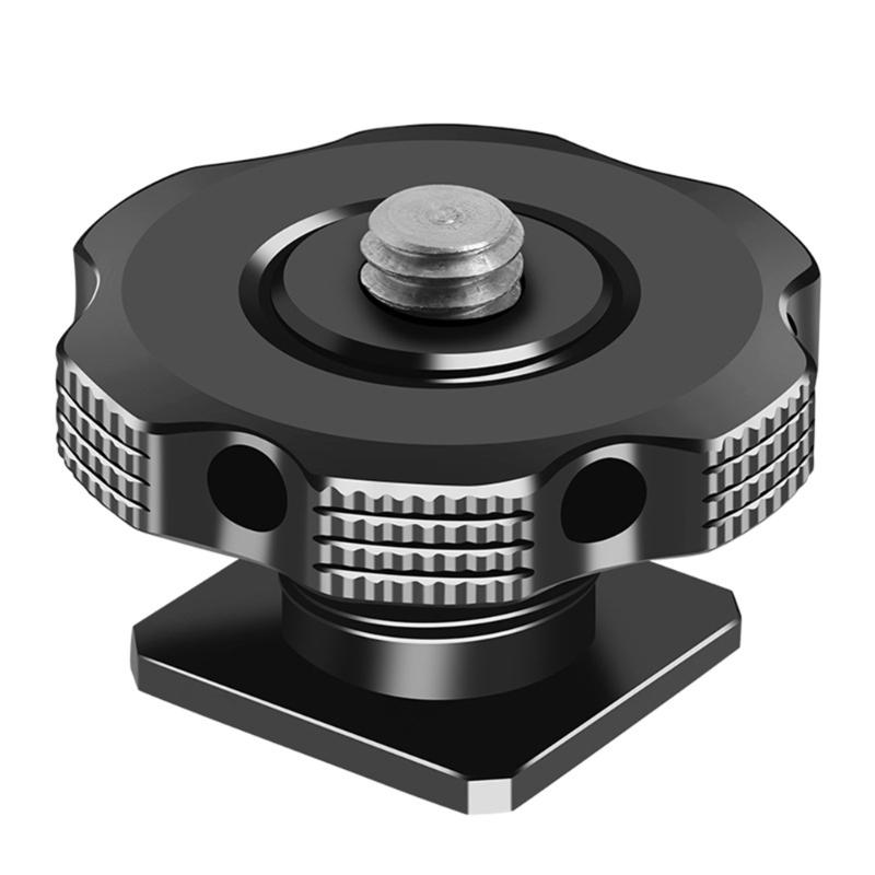 Universal Camera Hot Shoe Adapter With 3/8" 1/4" Threaded Mount For Studio Tripods Smartphone Rigs Stabilizers