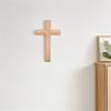 Holzkreuz zum Aufhängen an der Wand Christliche Dekoration Religiöses Kruzifix Natürliche Holzmaserung Warme Haus- und Kirchen-Hängedekoration 25cmx14.5cm