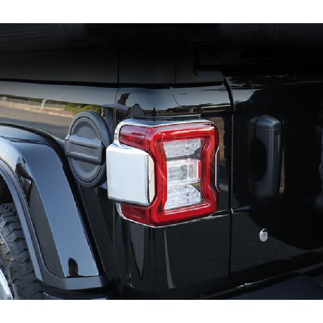 ABS Chrome Rear Tail Light Lamp Cover Trim 4PCS for Jeep Wrangler JL 2018-