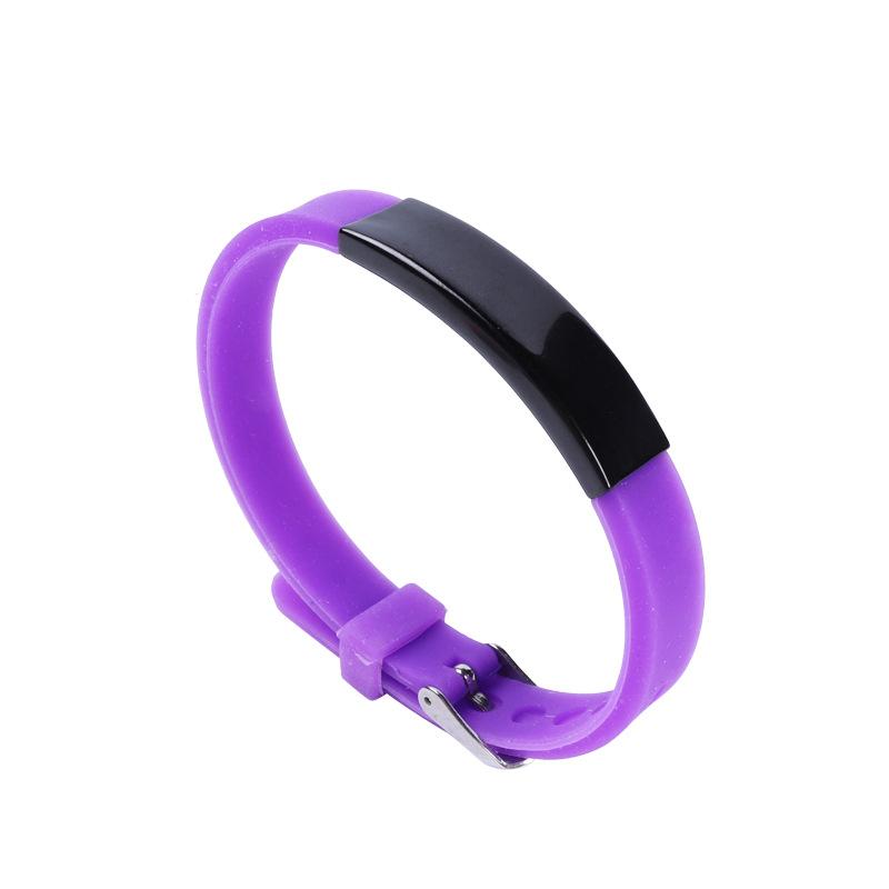 Personalized Custom Name Number Children Silicone Bracelet Silicone Stainless Steel Bracelets Jewelry Gift