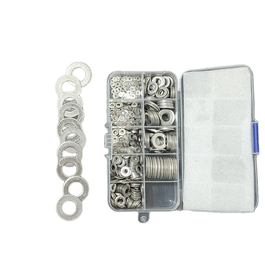 80-360pcs 304 Stainless Steel Flat Washer Cross-border Box Gasket M2-M122026