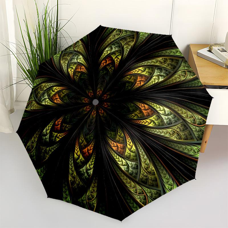 

1pc Abstract Pattern Automatic Folding Umbrella. casual outdoor accessory, for all seasons yy250924072