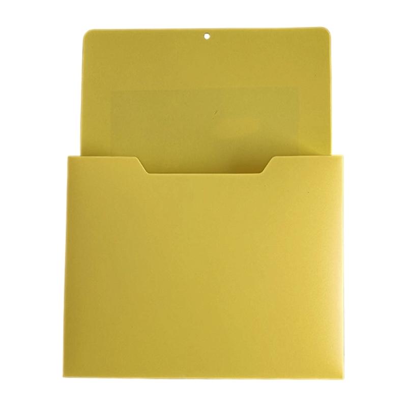 Magnetic Wall File Pocket for A4 Documents, Plastic File Paper Organiser Rack with Hanging Hole for Offices Desktop Metal Cabinet