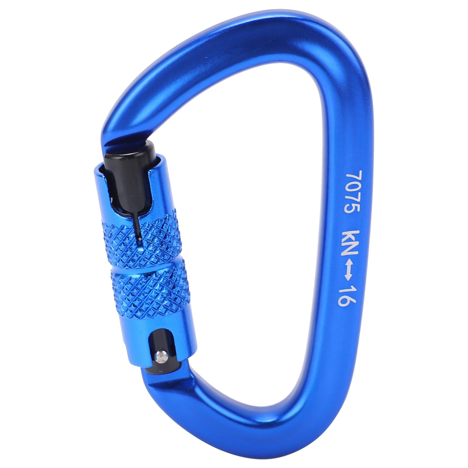 Aluminum Auto Locking Climbing Carabiner Clips Twist Lock DRing Clip Hook for Hiking