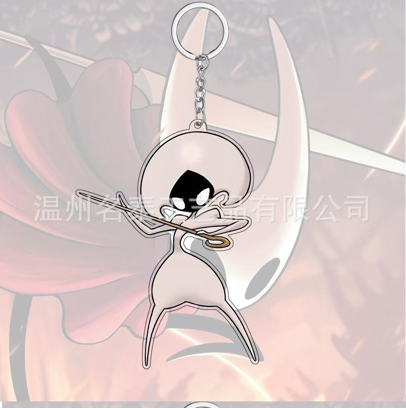 Anime Hollow Knight Silksong Porte-clés Acrylique Accessoires Charms de Sac Créatifs Pendentif de Sac à Dos Porte-clés Drôle Cadeau pour Fans