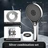 High Pressure Shower Head 13cm Panel 3 Modes Water Saving Spray Nozzle Shower Bathroom Accessories