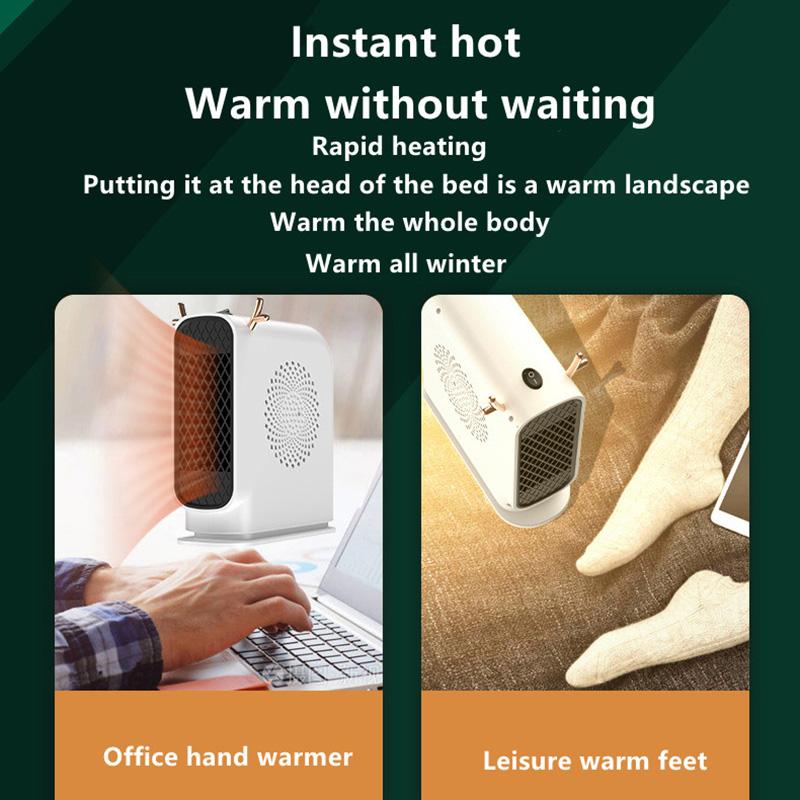 Portable Desktop Electric Heater Household High Speed Regulating Electric Heater Air Circulation Tower Fan Heating Air Cooler