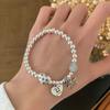 Y2K Punk Love Heart Star Pendant Bracelets for Women Girls Simple Handmade Metal Beaded Sweet Cool Bracelets Fashion Jewelry