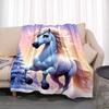 3D Tier Pferdemuster Heimdecke Einhornmuster Schlafzimmer Wohnzimmer Dekoration Picknickdecken für Kinderzimmer Bett Geschenk