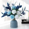 Artificial Hydrangea Faux Flowers With Vase For Garden Party Decoration Wedding