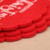 10pcs Red Grey Christmas Felt Coasters Non-Slip Merry Christmas Decoration  New Year Gifts