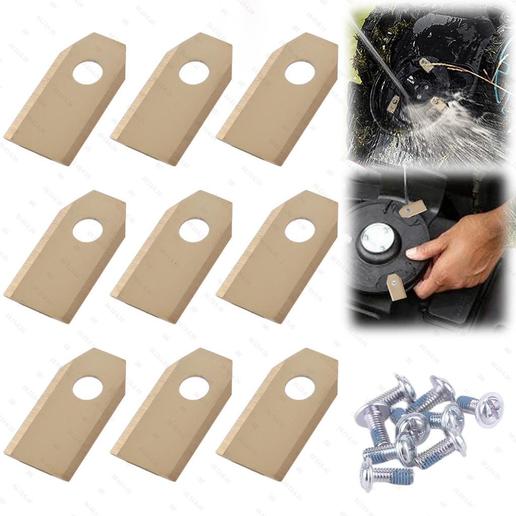 9Pcs Replacement Robotic Lawnmower Blades Lawn Mower Cutting Blades Set Compatible for ECOVACS High-Performance Cutting