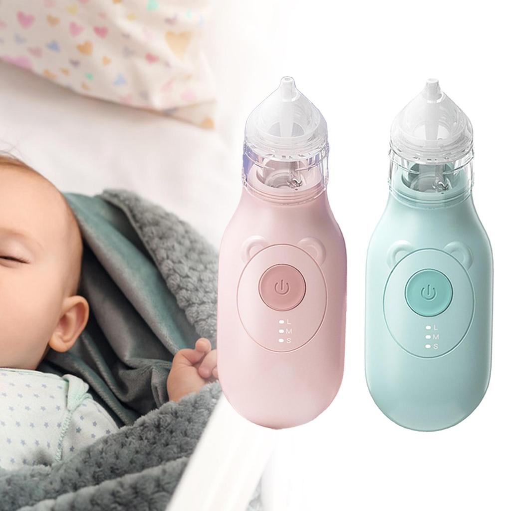 Electric Nasal Aspirator for Kids 3 Gear Portable Infant Nose Cleaner Nose Clearing Tool for Travel Home Household Trip Outdoor