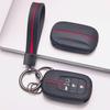 Soft Silicone Car Key Ring Strap for Honda Fit Civic Accord Inspire HRV CRV Pilot Odyssey ZR Honeycomb Texture Racing Stripe Key Ring Holder Protector